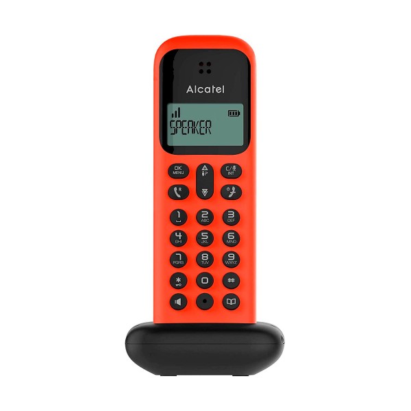 Alcatel D285 rojo teléfono fijo inalámbrico sencillo y elegante
